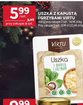 Uszka z kapustą i grzybami Virtu