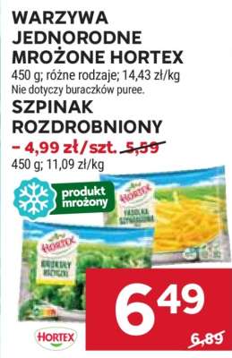 Warzywa Jednorodne Mrożone Hortex