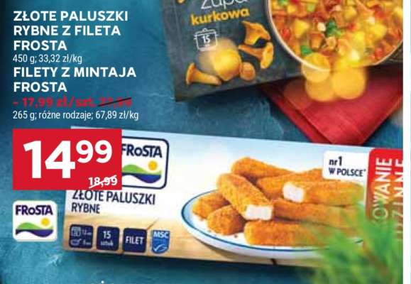 Złote paluszki rybne z fileta Frosta