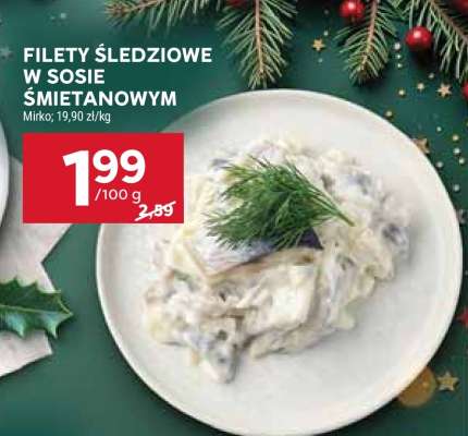 Filety śledziowe w sosie śmietanowym
