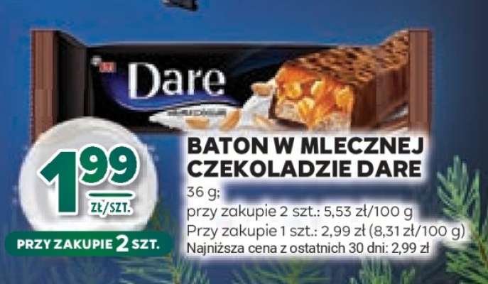 Baton w mlecznej czekoladzie Dare