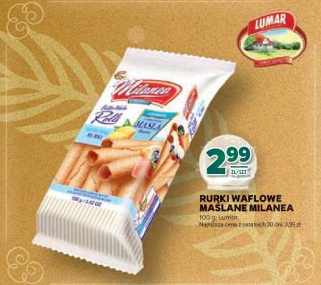 Rurki waflowe maślane Milanea