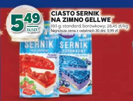 Ciasto sernik na zimno Gellwe