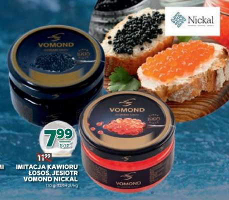 Imitacja kawioru łosoś, jesiotr Vomond Nickal