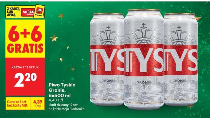 Piwo Tyskie Gronie 6x500 ml