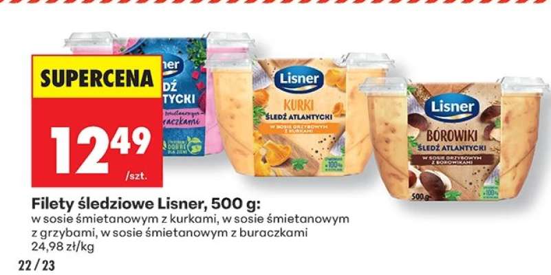 Filety śledziowe Lisner, 500 g