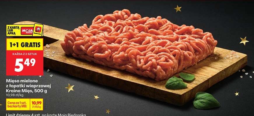 Mięso mielone z łopatki wieprzowej Kraina Mięs 500 g