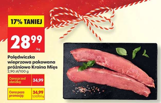 Polędwiczka wieprzowa pakowana próżniowo Kraina Mięs