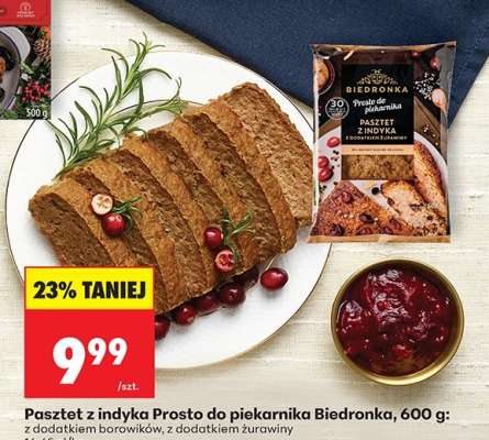 Pasztet z indyka Prosto do piekarnika Biedronka, 600 g