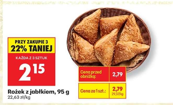 Rożek z jabłkiem , 95 g