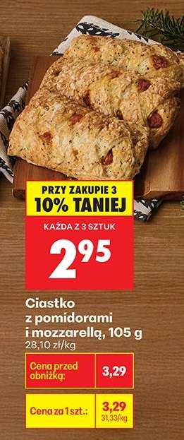 Ciastko z pomidorami i mozzarellą, 105 g