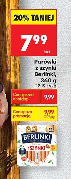 Parówki z szynki Berlinki, 360 g