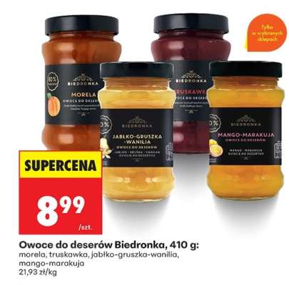 Owoce do deserów Biedronka, 410 g