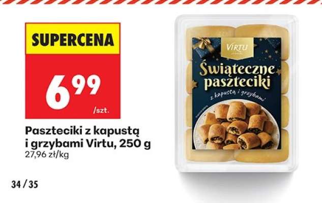 Paszteciki z kapustą i grzybami Virtu , 250 g