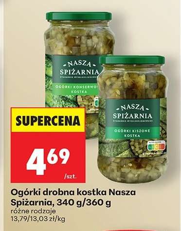 Ogórki drobna kostka Nasza Spiżarnia, 340 g/360 g