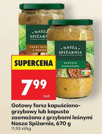 Gotowy farsz kapuściano grzybowy lub kapusta zasmażana z grzybami leśnymi Nasza Spiżarnia , 670 g