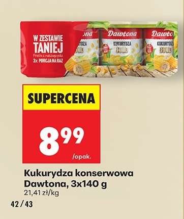 Kukurydza konserwowa Dawtona, 3x140 g