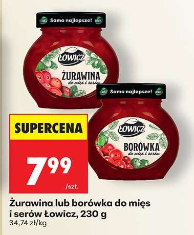Żurawina lub borówka do mięs i serów Łowicz, 230 g