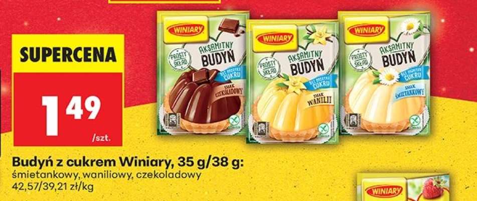 Budyń z cukrem Winiary, 35 g/38 g