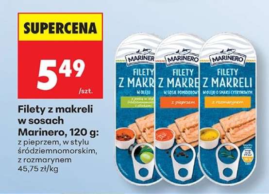 Filety z makreli w sosach Marinero, 120 g