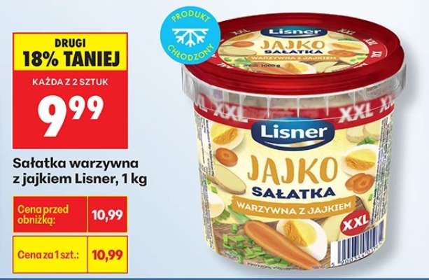 Sałatka warzywna z jajkiem Lisner, 1 kg