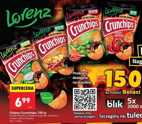 Chipsy Crunchips, 130 g