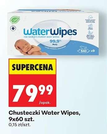 Chusteczki water wipes, 9x60 szt.