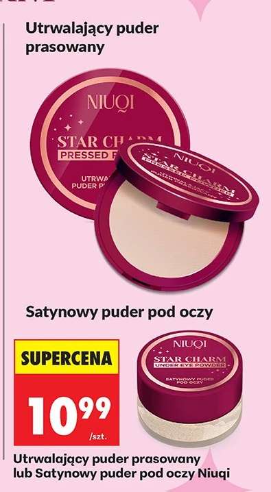Utrwalający puder prasowany lub Satynowy puder pod oczy Niuqi