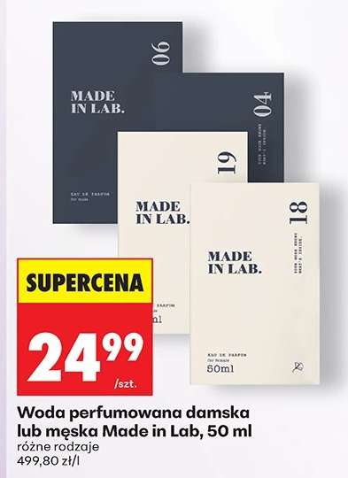 Woda perfumowana damska lub męska Made in Lab, 50 ml