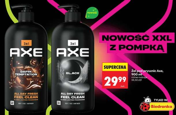 Żel pod prysznic Axe, 900 ml
