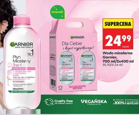 Woda micelarna Garnier, 700 ml/2x400 ml