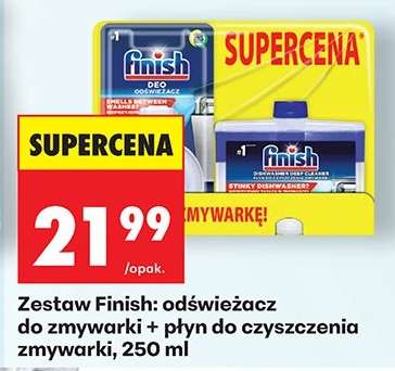 Zestaw Finish odświeżacz do zmywarki płyn do czyszczenia zmywarki 250 ml