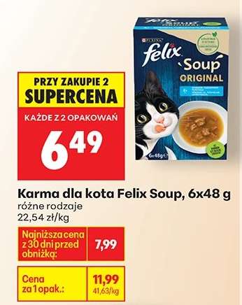 Karma dla kota Felix Soup, 6x48 g