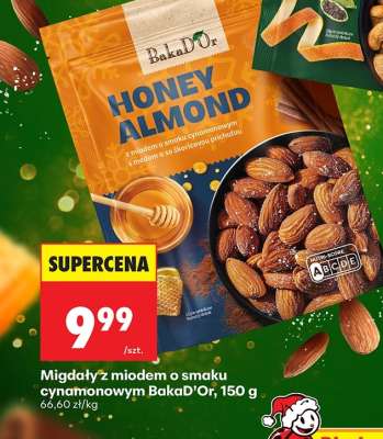 Migdały z miodem o smaku cynamonowym BakaD’Or, 150 g