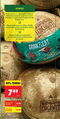 Kokos ze słomką szt .