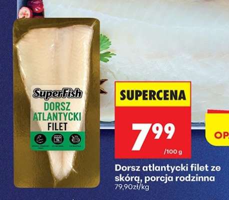 Dorsz atlantycki filet ze skórą porcja rodzinna
