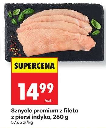 Sznycle premium z fileta z piersi indyka, 260 g