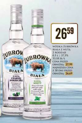 WÓDKA ŻUBRÓWKA BIAŁA Z NUTĄ