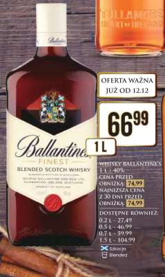 WHISKY BALLANTINE'S 1 L 40%