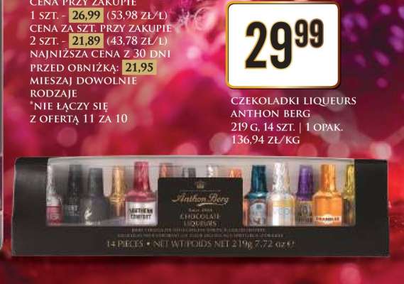 Czekoladki Liqueurs Anthon Berg
