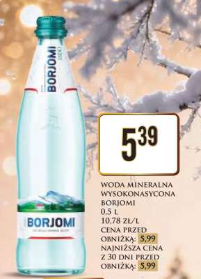 WODA MINERALNA WYSOKONASYCONA BORJOMI 0,5 L