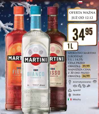 APERITIVO MARTINI 3 RODZAJE