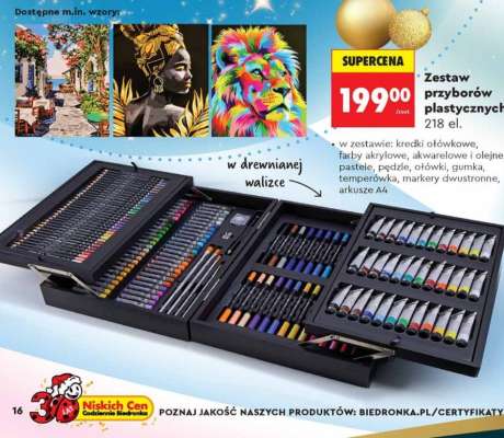 Zestaw przyborów plastycznych 218 el.