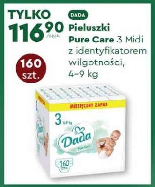 Pieluszki Pure Care 3 Midi z identyfikatorem wilgotności, 4-9 kg