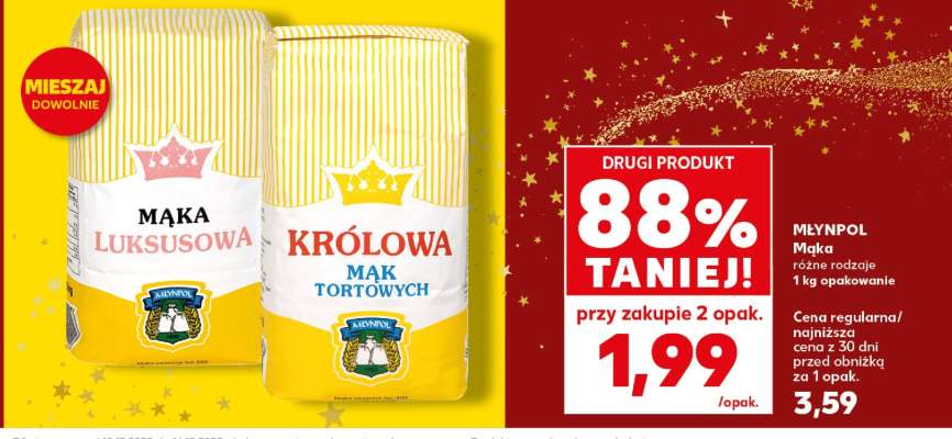 MŁYNPOL Mąka różne rodzaje 1 kg opakowanie