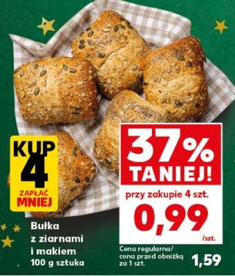 Bułka z ziarnami i makiem 100 g sztuka