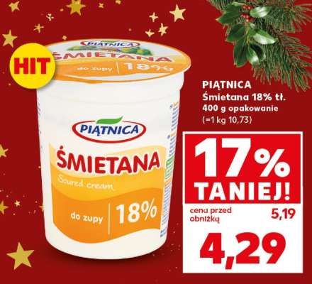 PIĄTNICA Śmietana 18% tł.