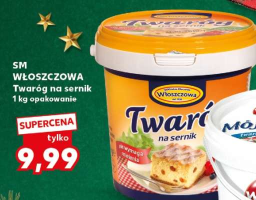 SM WŁOSZCZOWA Twaróg na sernik 1 kg opakowanie