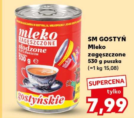 SM GOSTYŃ Mleko zagęszczone 530 g puszka