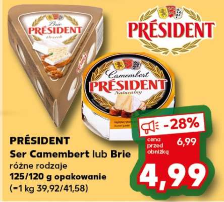 PRÉSIDENT Ser Camembert lub Brie